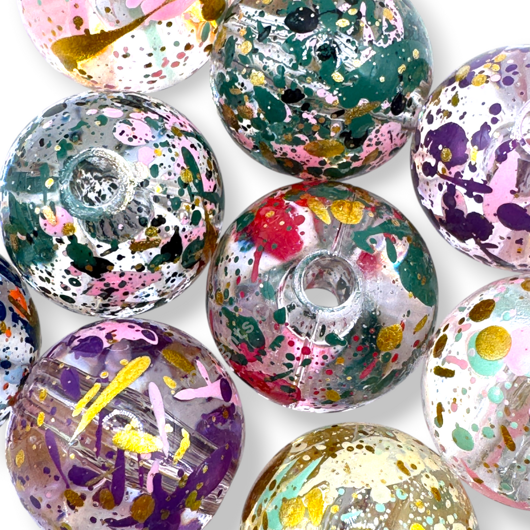 Splatter 16mm Acrylic Bead Mix - 20pcs.