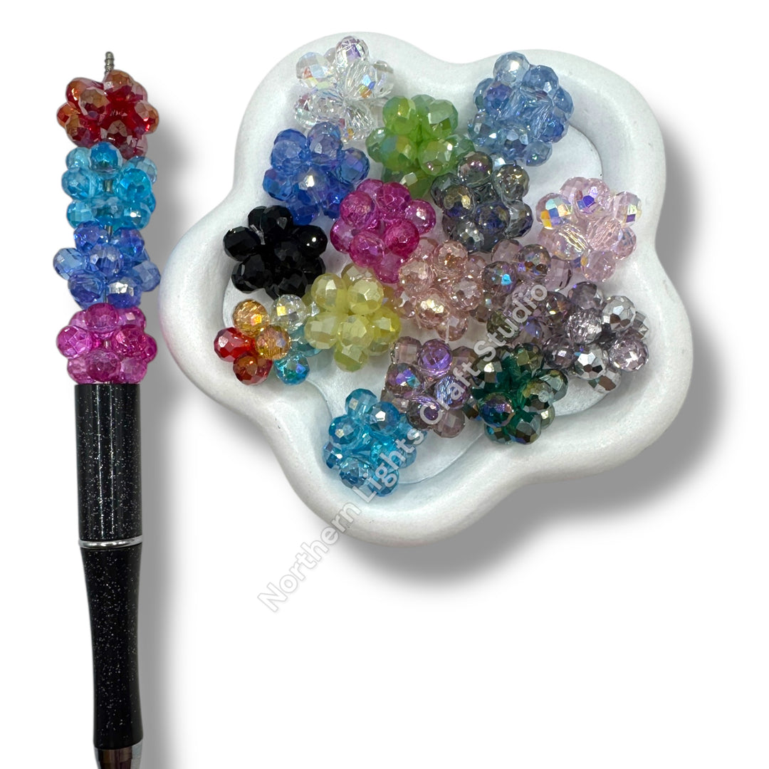 Crystal Knotted Water Drop Bead Mix -7pcs. - 16mm