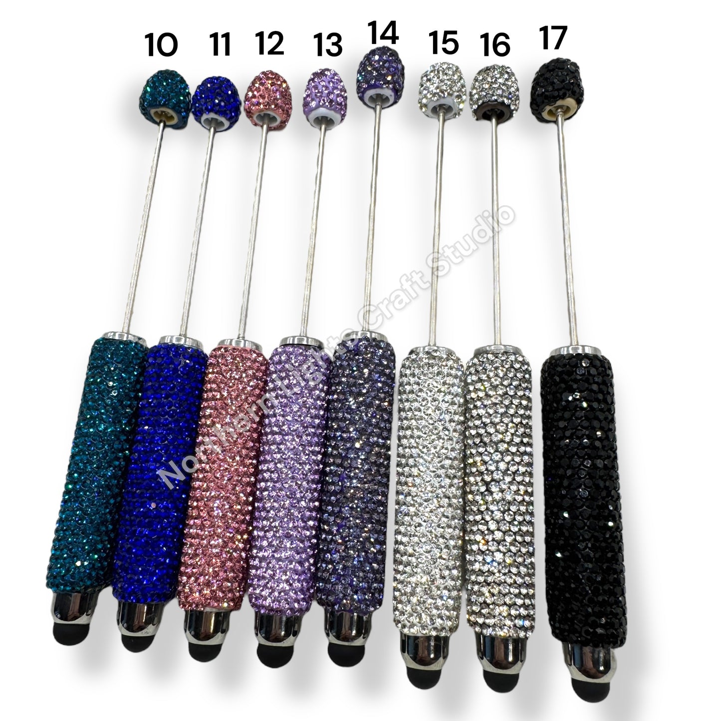 Beadable Rhinestone Stylus Pen - Solid or AB Multi-1pc.