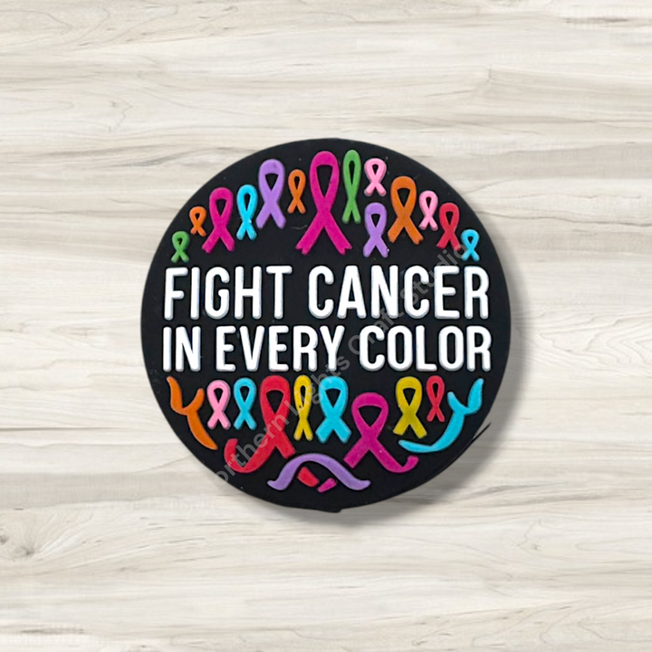 Fight Cancer in Every Color Silicone Focal Bead