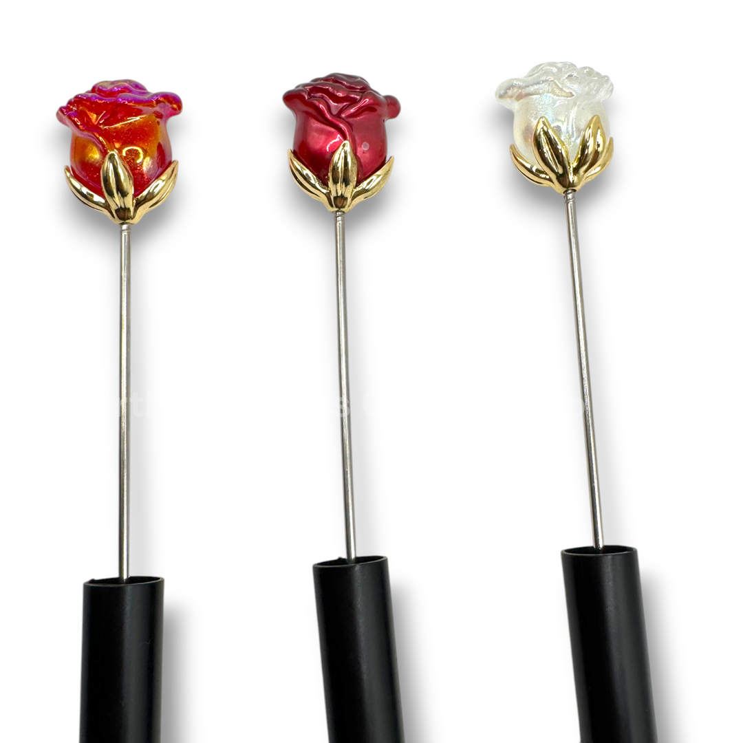 UV RoseLuxury Pen Topper Acrylic Bead - 2pc.