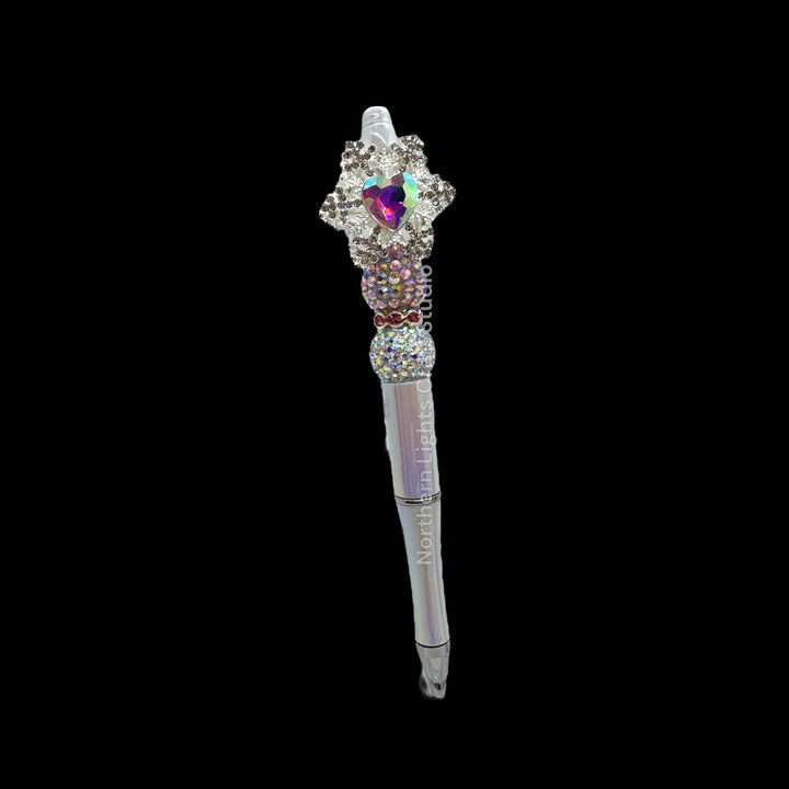 Fancy Snowflake Metal Rhinestone Fancy Pen