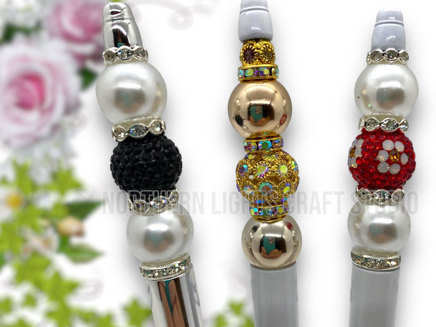 Wedding Guest Book Pen, Bling Pen, Rhinestone Pen, Bridal Shower Guest Book, Bridesmaid Gift, Elegant Pen, Pearl pen, White Pen, Crystal Pen