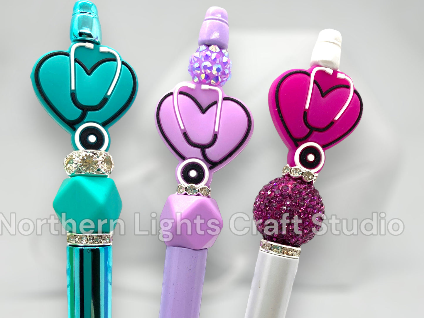 Custom Beaded Nurse Pen, Gifts for Nurses, Bling Pen, Rhinestone Pen, Gift for Doctors, Nursing Heart Gifts, Gifts for Medical Staff