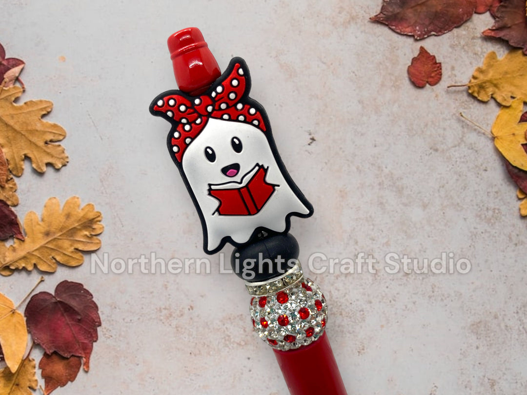 Halloween Bead Pens, Beaded Halloween Pens, Halloween Bling Pens, Grandma&
