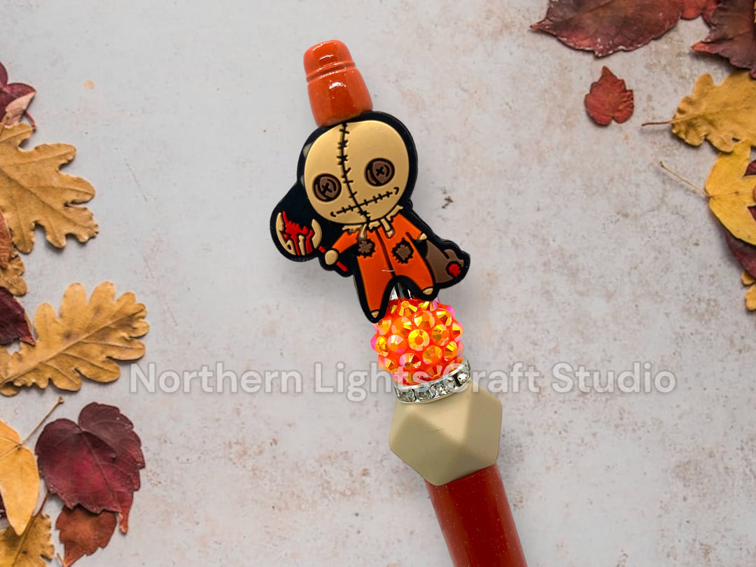 Halloween Bead Pens, Beaded Halloween Pens, Halloween Bling Pens, Grandma&