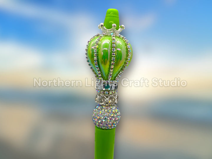 Custom Beaded Balloon Pen, Fancy Pen, Fancy Bead Pen, Glam Pen, Rhinestone Balloon Pen - Scroll through photos to see all options, Bling Pen