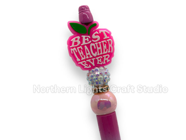 Teacher Appreciation Pen, Inexpensive Teacher Pen, Bling Pen, Best Teacher Ever, Teacher Christmas Gift, Teacher Apple, Teacher Bling Pen