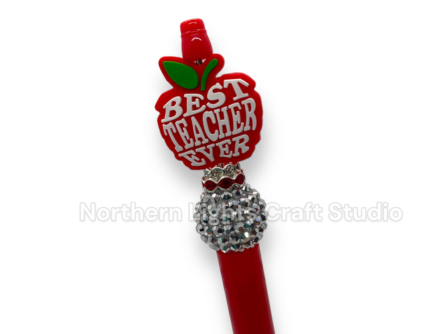 Teacher Appreciation Pen, Inexpensive Teacher Pen, Bling Pen, Best Teacher Ever, Teacher Christmas Gift, Teacher Apple, Teacher Bling Pen
