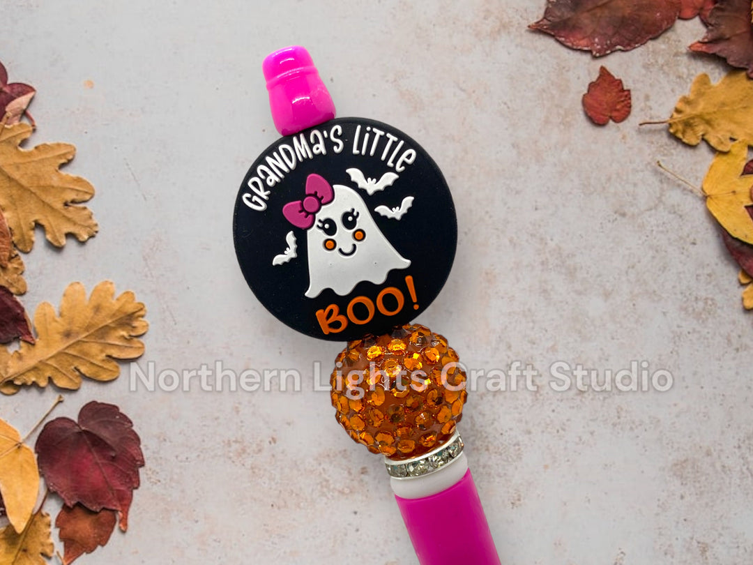 Halloween Bead Pens, Beaded Halloween Pens, Halloween Bling Pens, Grandma&