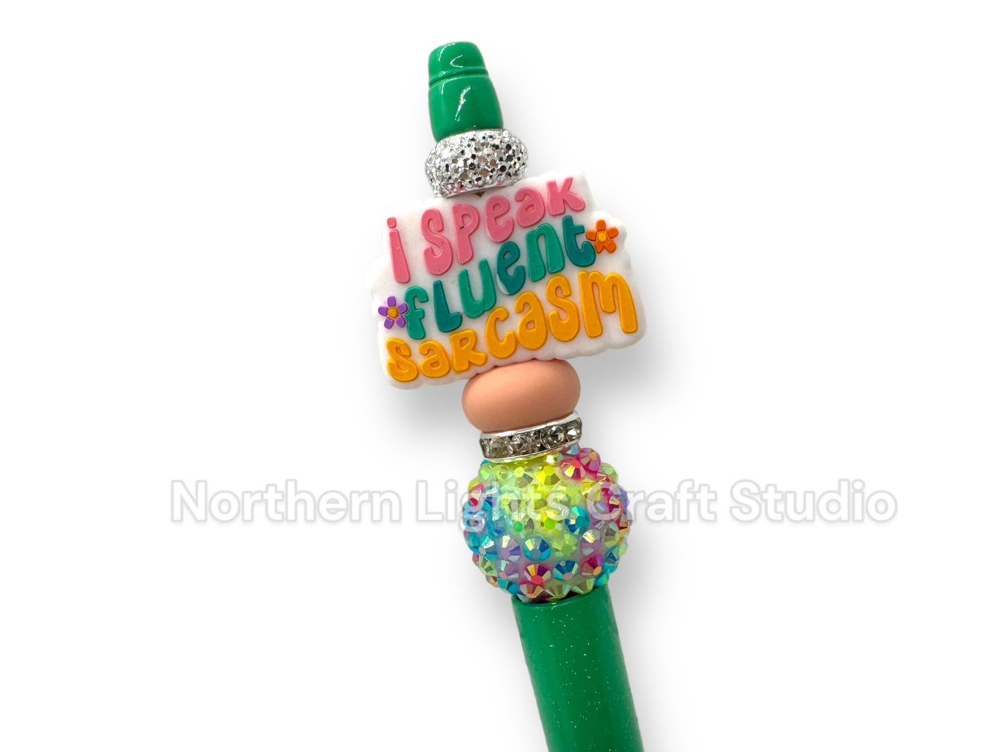 Sarcastic Pens, Bling Pens, Anxiety Pen, Custom Beaded Sarcastic Pens, Sarcastic Silicone Beads, Sassy Pens , Attitude Pens