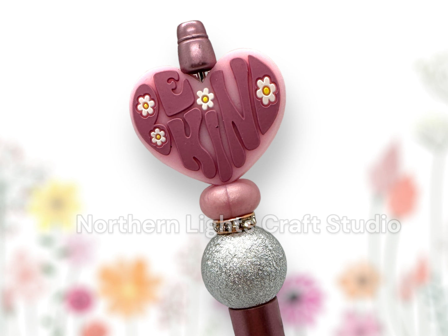 Custom Beaded Pen, Be Kind, Positive Attitude, Bling Pen, Daycare Gift, Unique Gift Ideas, Teacher Gift,  Encouragement Gift