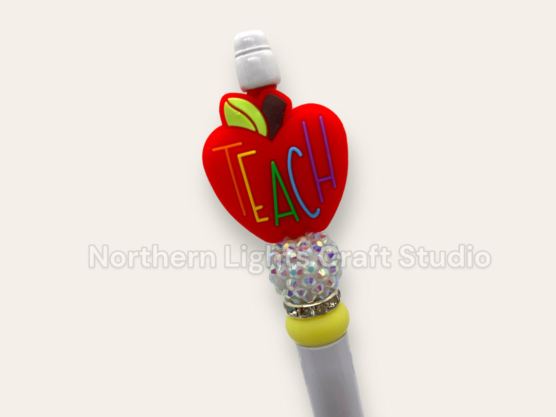 Teacher Appreciation Pen, Inexpensive Teacher Pen, Teacher Bling Pen, Teacher Christmas Gift, Teacher Apple, Gift Ideas for Teachers