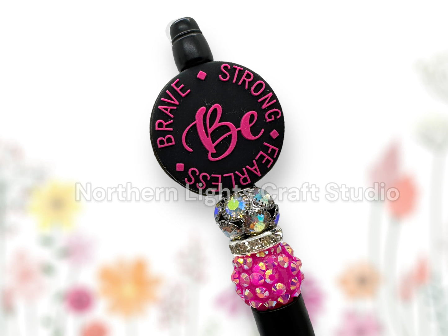 Custom Beaded Positivity Pen, Bling Pen, Mindset Gift, Worry Less, Be Kind, Read Good Books, Book Lover Gift, Bead Pen, Avid Reader