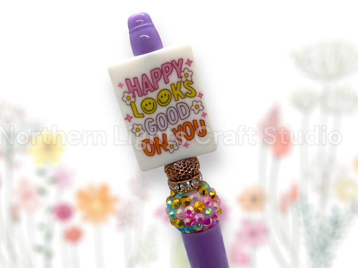 Custom Beaded Pen, Kindness Gift, Positive Attitude, Don&