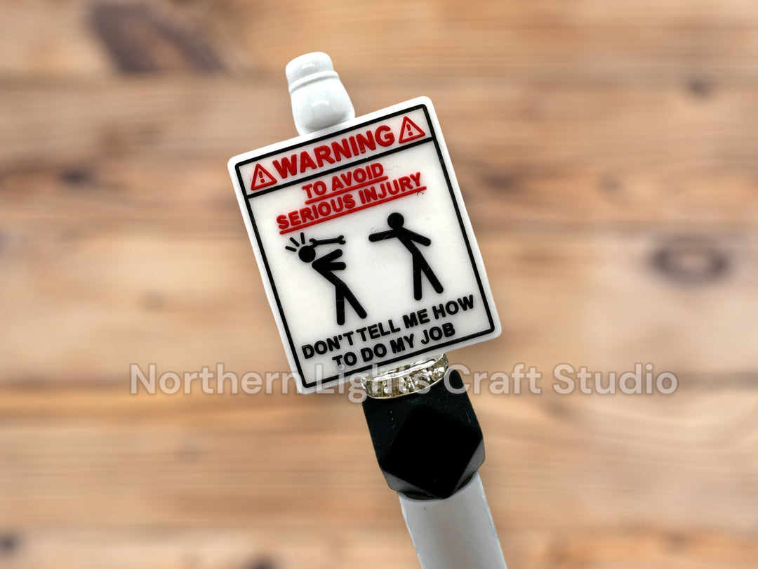 Sarcastic Pens, Play Stupid Games Win Stupid Prizes Silicone Focal Bead Pen, Don&