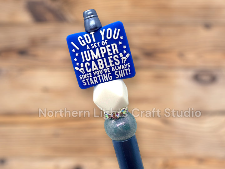 Sarcastic Pens, Play Stupid Games Win Stupid Prizes Silicone Focal Bead Pen, Don&