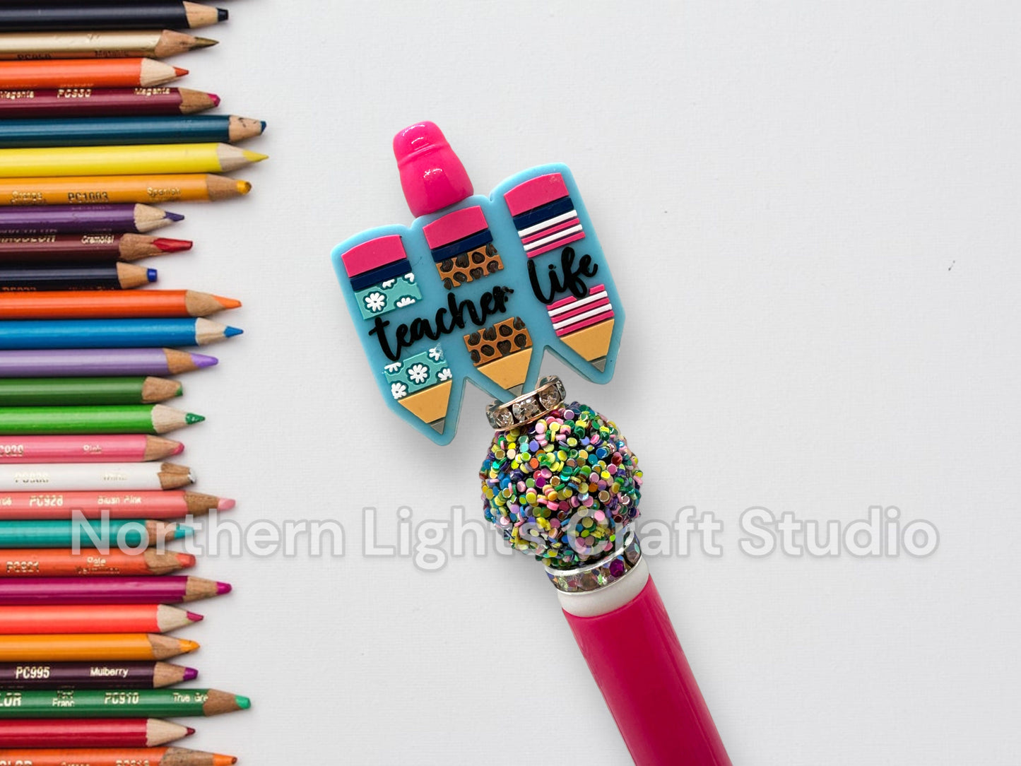 Teacher Appreciation Gift, Teacher Apple Pen, Bling Pen, Book Worm Pen, Teacher Christmas Gift, Cute Teacher Pen, Buffalo Plaid Teacher Pen