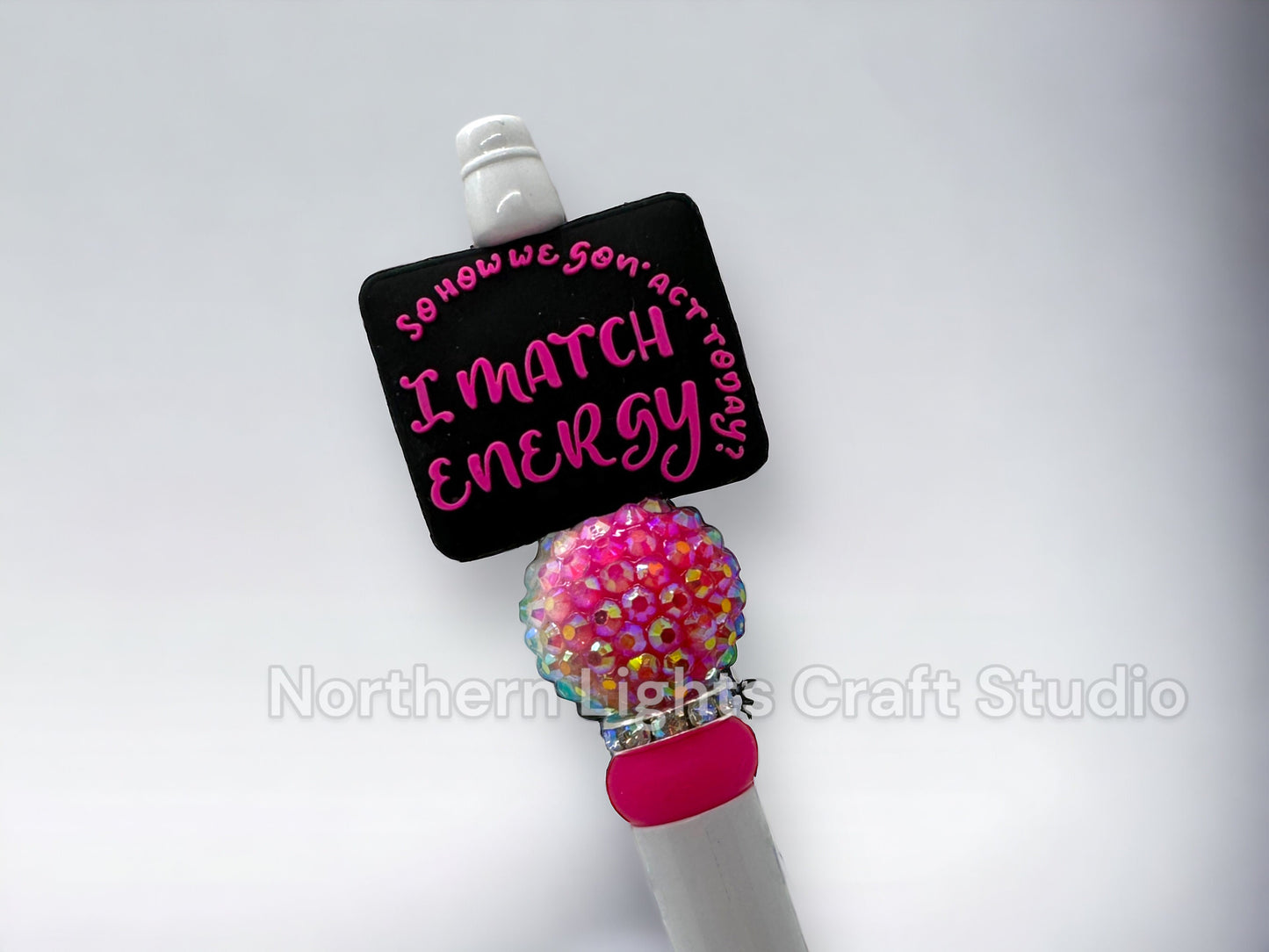 Sarcastic I Match Energy Beaded Pen, I Match Energy Sarcastic Pen, Sarcastic Silicone Beads, Sassy Pens, Attitude Pens