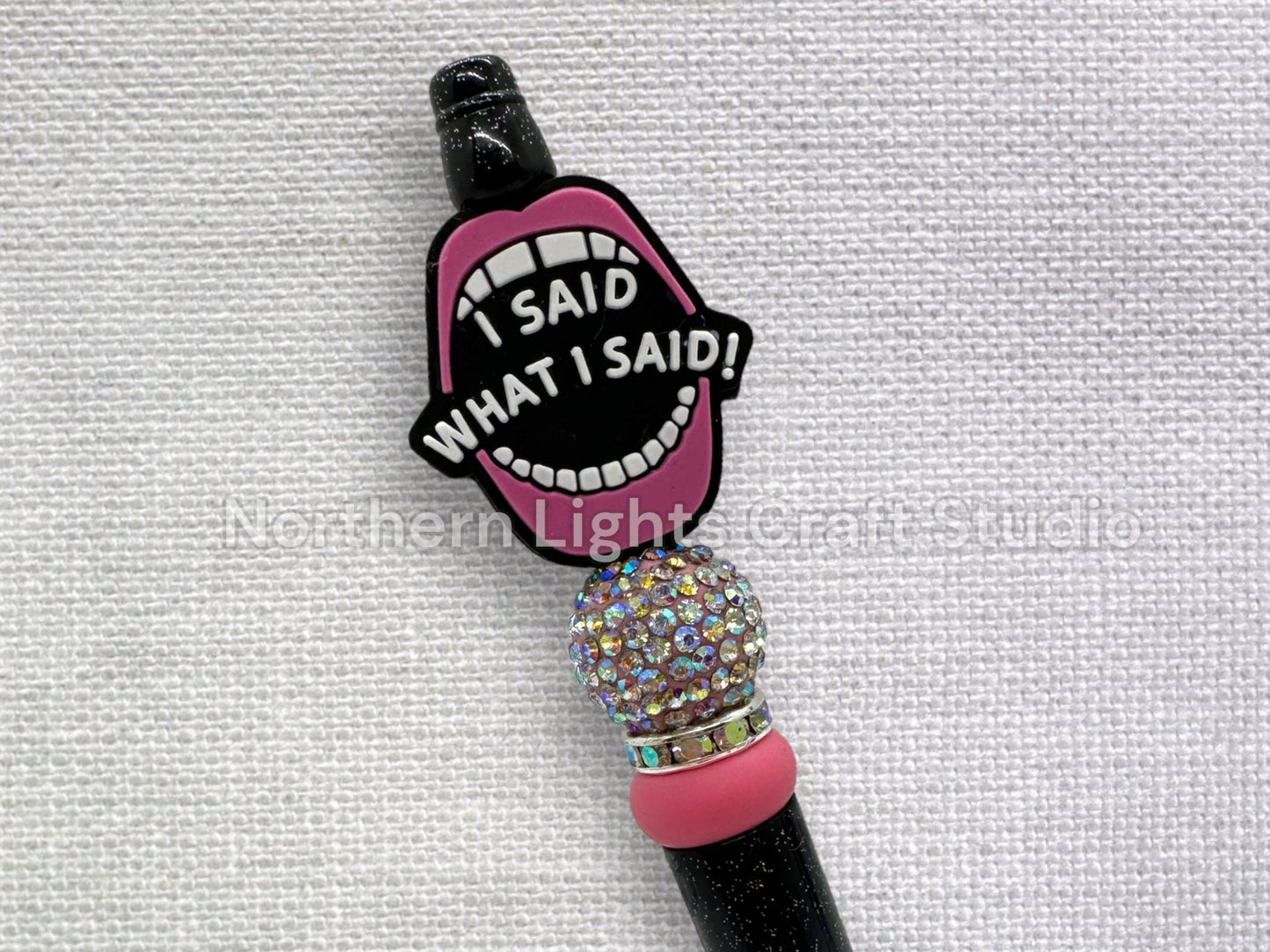 Sarcastic Beaded Pens, I Said What I Said, If My Mouth Doesn't Say It My Face Definitely Will, Not Bossy Just Aggressively Helpful Pen