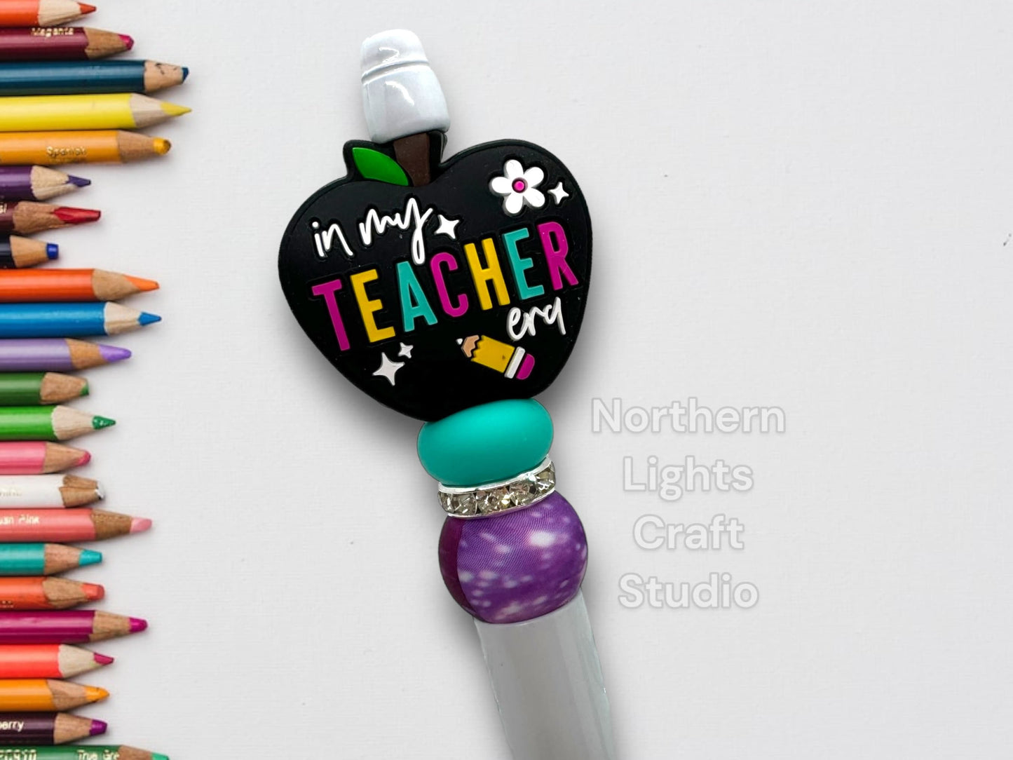In My Teacher Era Custom Beaded Pen, Teacher Life Bead Pen, Teacher Pen , Cute Teacher Pen, Gift for Teachers