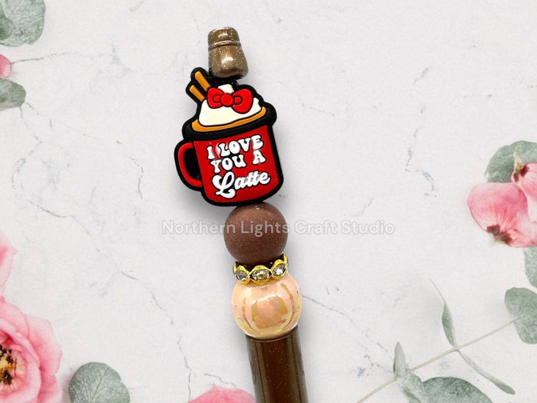 Beaded Valentine Pen, Custom Valentine Bead Pen, Be Mine Pen, Valentine&