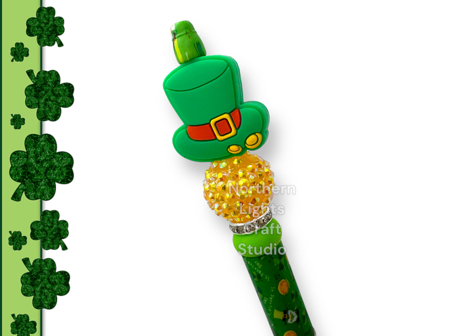 St. Patrick's Day Beaded Pens, Themed Irish Pens, St. Patty's Day Pens