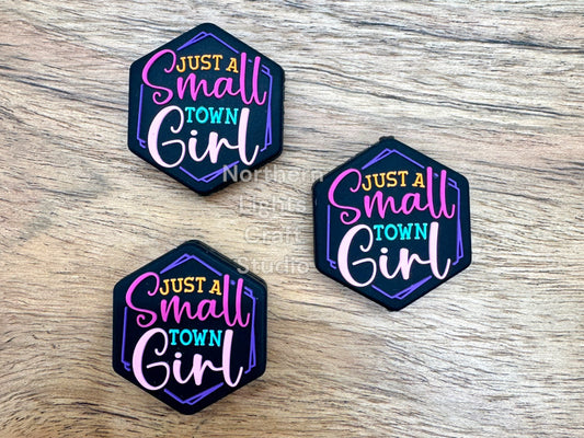 Just a Small Town Girl Silicone Focal Bead, New Release Focal, Silicone Focal
