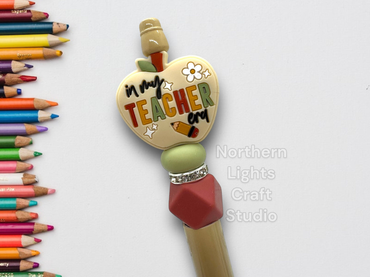 In My Teacher Era Custom Beaded Pen, Teacher Life Bead Pen, Teacher Pen , Cute Teacher Pen, Gift for Teachers