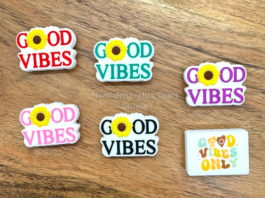 Good Vibes Silicone Focal Bead