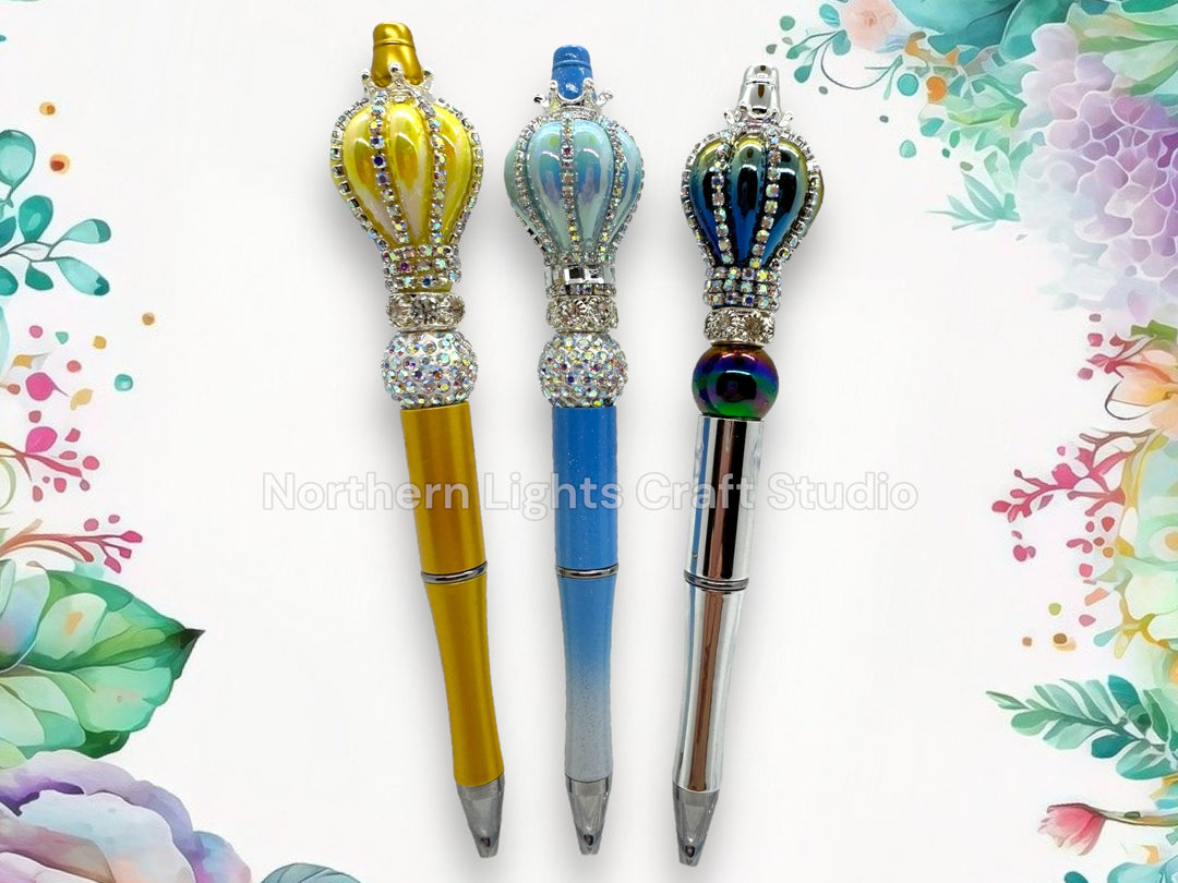 Custom Beaded Balloon Pen, Fancy Pen, Fancy Bead Pen, Glam Pen, Rhinestone Balloon Pen - Scroll through photos to see all options, Bling Pen
