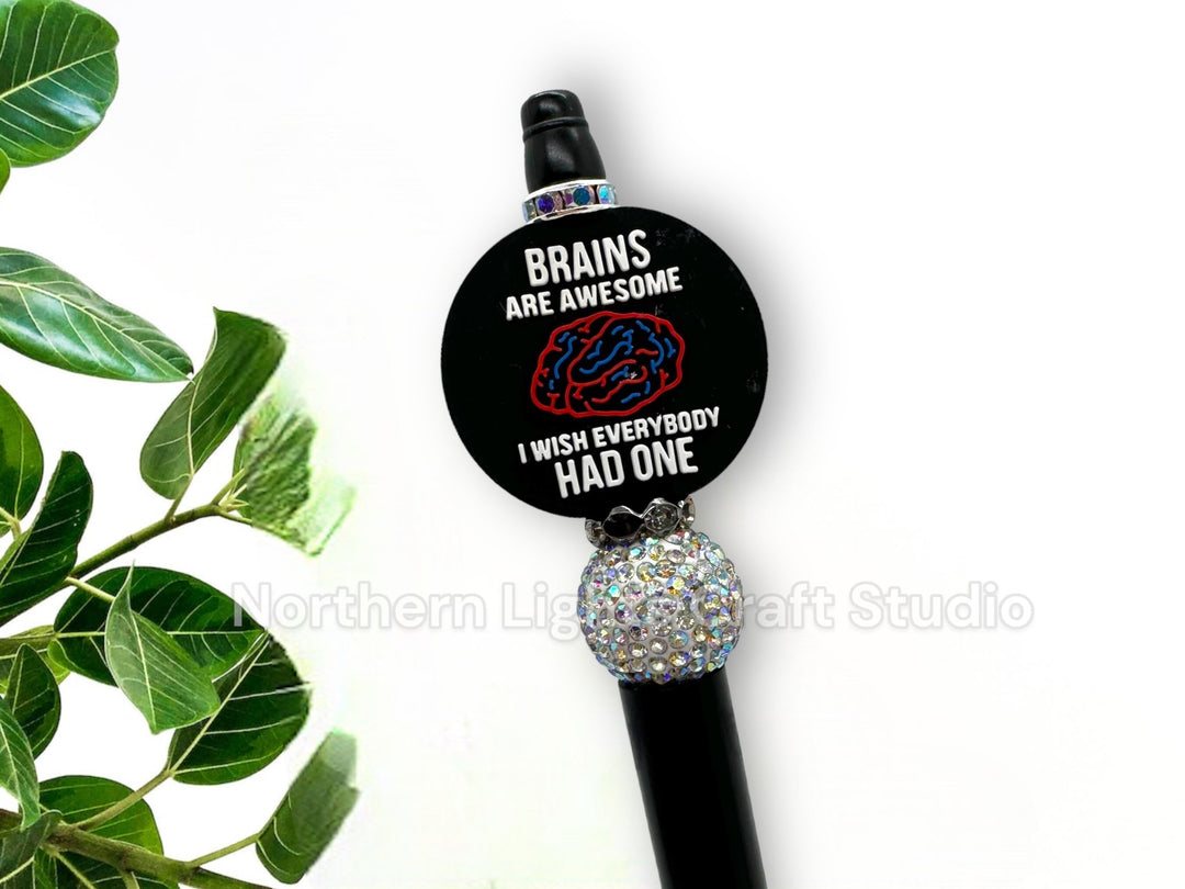 Custom Beaded Sarcastic Pens, I Know Things,  Have the Day You Deserve, Struggle Bus, I Wish Everyone Had Brains, I Hate You The Least