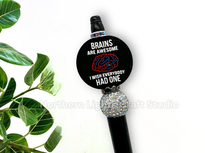 Custom Beaded Sarcastic Pens, I Know Things,  Have the Day You Deserve, Struggle Bus, I Wish Everyone Had Brains, I Hate You The Least