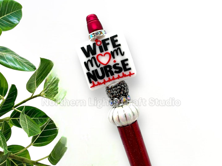 Custom Beaded Nurse Pen, Gifts for Nurses, Glam Nurse Pen, Fancy Nurse Pen, Nurse Life Pen, It&