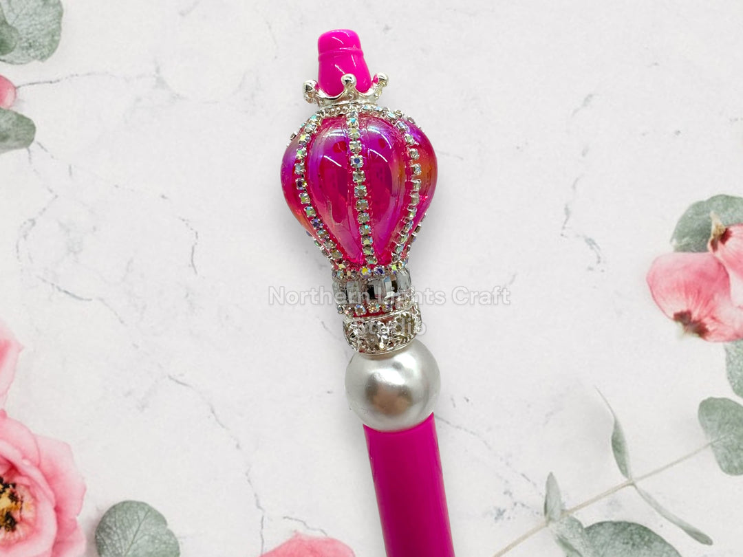 Custom Beaded Balloon Pen, Fancy Pen, Fancy Bead Pen, Glam Pen, Rhinestone Balloon Pen - Scroll through photos to see all options, Bling Pen