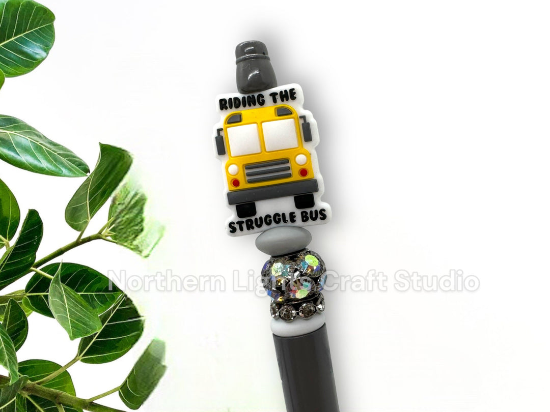 Custom Beaded Sarcastic Pens, I Know Things,  Have the Day You Deserve, Struggle Bus, I Wish Everyone Had Brains, I Hate You The Least