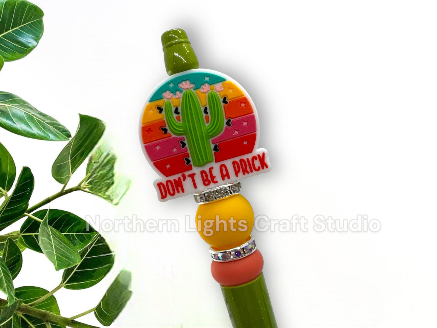 Custom Beaded Humor Pens, Sarcastic Pens, I Don't Give a Hoot, Calm the Flock Down, I'm Not Lazy, That's a Terrible Idea When Do We Start,