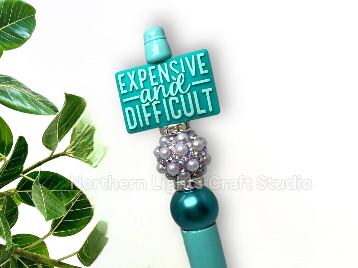 Custom Beaded Humor Pens, Sarcastic Pens, I Don't Give a Hoot, Calm the Flock Down, I'm Not Lazy, That's a Terrible Idea When Do We Start,