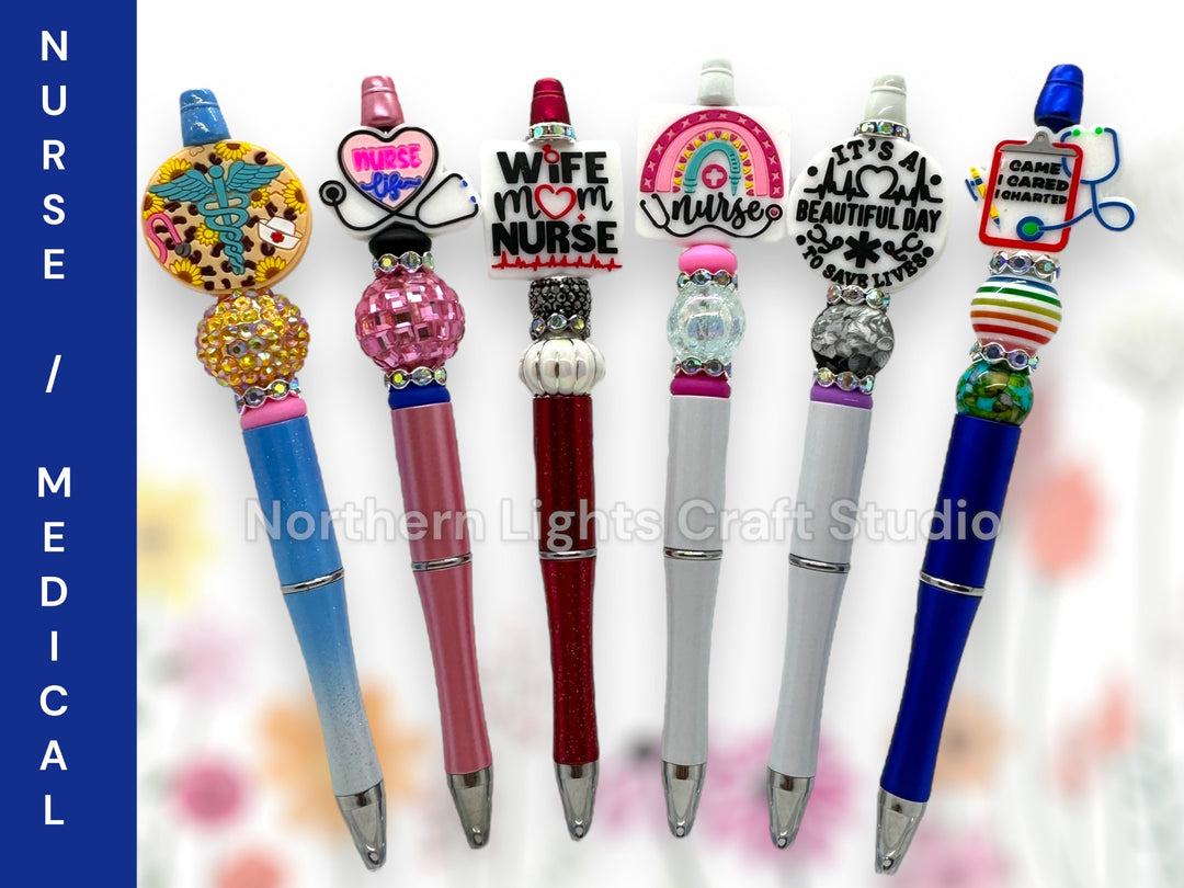 Custom Beaded Nurse Pen, Gifts for Nurses, Glam Nurse Pen, Fancy Nurse Pen, Nurse Life Pen, It&