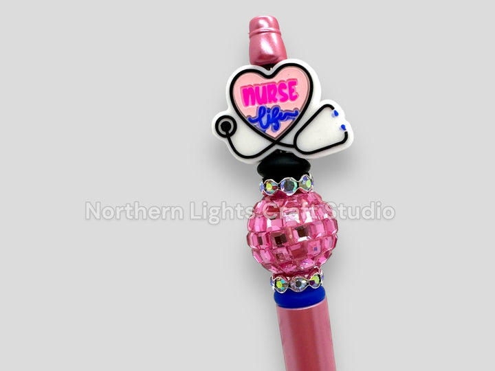 Custom Beaded Nurse Pen, Gifts for Nurses, Glam Nurse Pen, Fancy Nurse Pen, Nurse Life Pen, It&