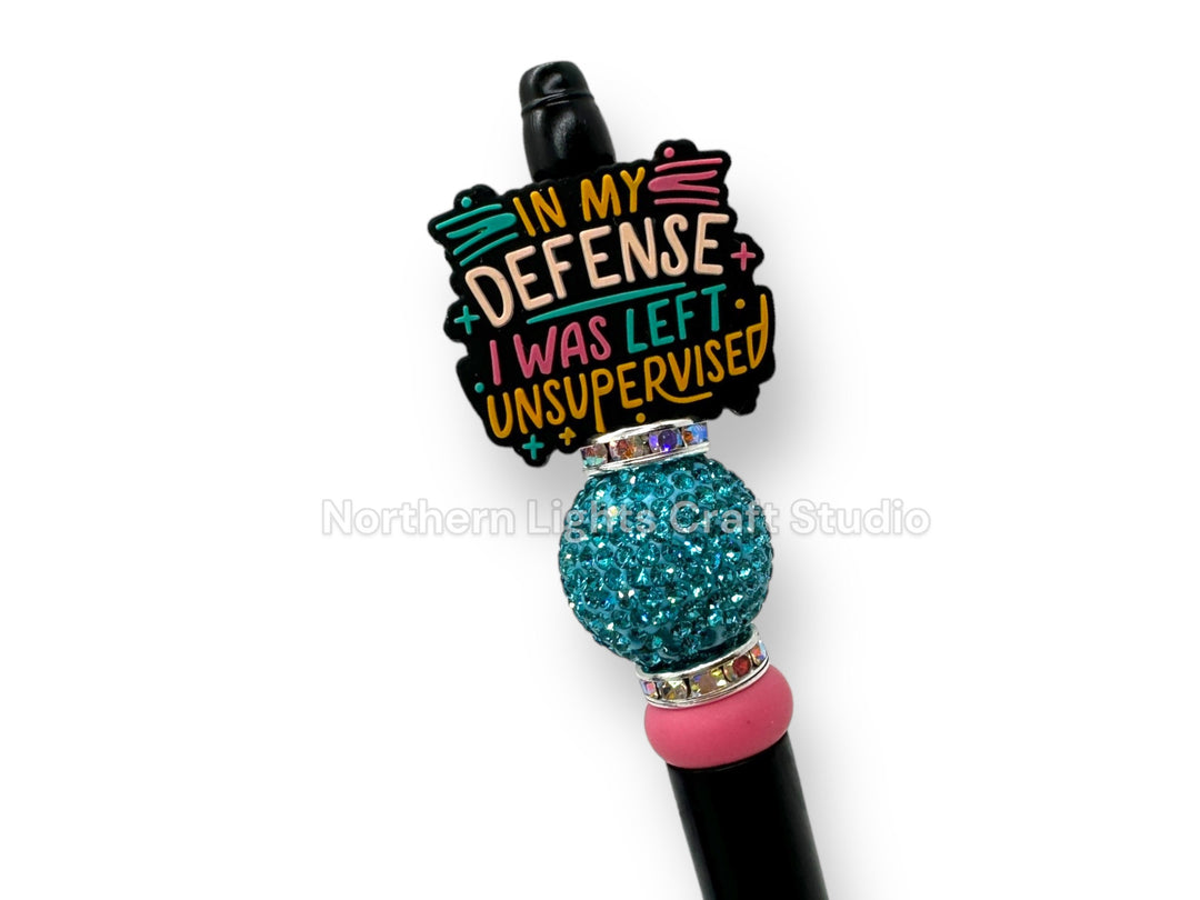 Beaded Sarcastic Pen, Anti-Social Pen, I Don&