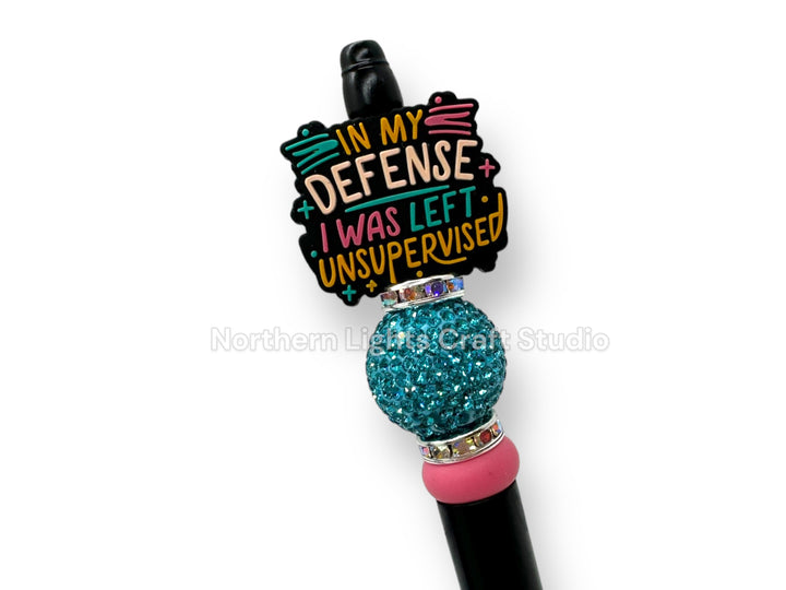 Beaded Sarcastic Pen, Anti-Social Pen, I Don&