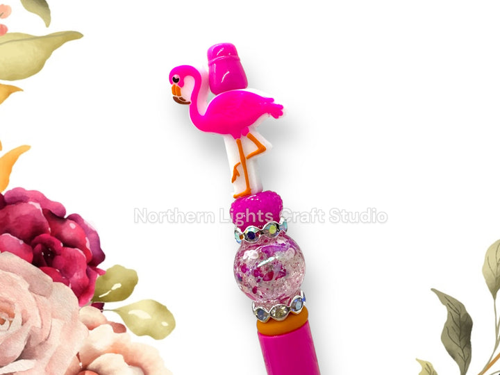 Hummingbird Beaded Pen, Custom Bird Pen, Flamingo Pen, Custom Bird Bead Pen, Bling Hummingbird Pen, Cardinal Bird Pen, Parrot Pen