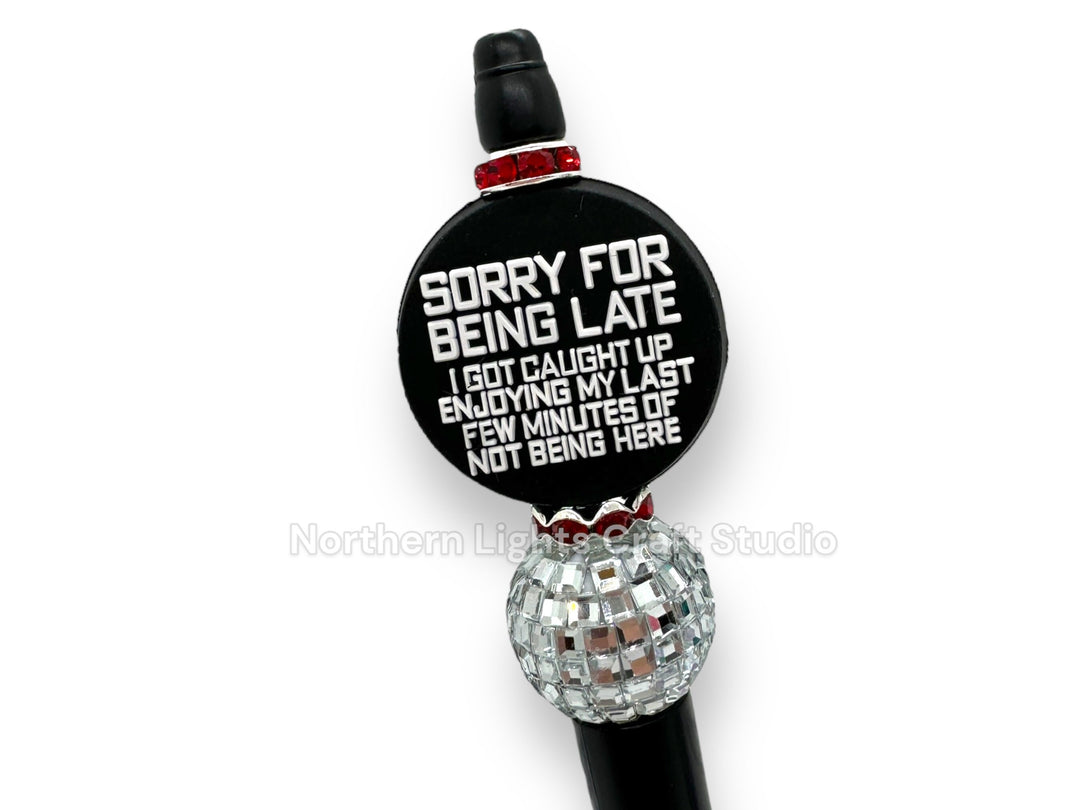 Beaded Sarcastic Pen, Anti-Social Pen, I Don&