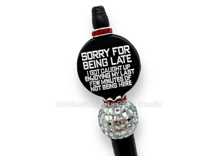 Beaded Sarcastic Pen, Anti-Social Pen, I Don&