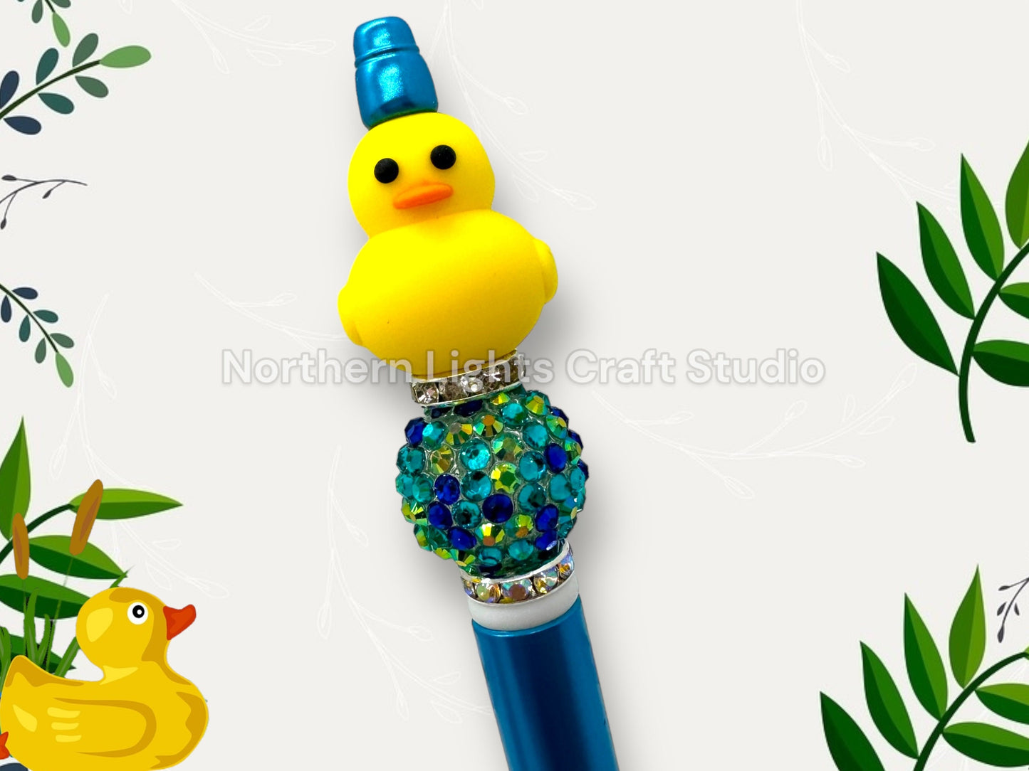 Handmade Beaded Rubber Duck Pen, Rubber Duckie Pen, Rubber Duckie Collector, Gag Gift, Stocking Stuffer Idea, Yellow Duck, Easter Basket Pen