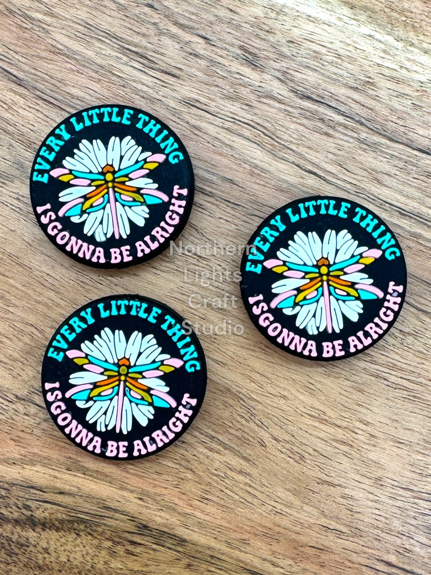 Every Little Thing Is Gonna Be Alright Dragonly Focal, Positivity and Encouragement Focal Bead, Dragonfly Focal, Dragonfly Bead, New Release