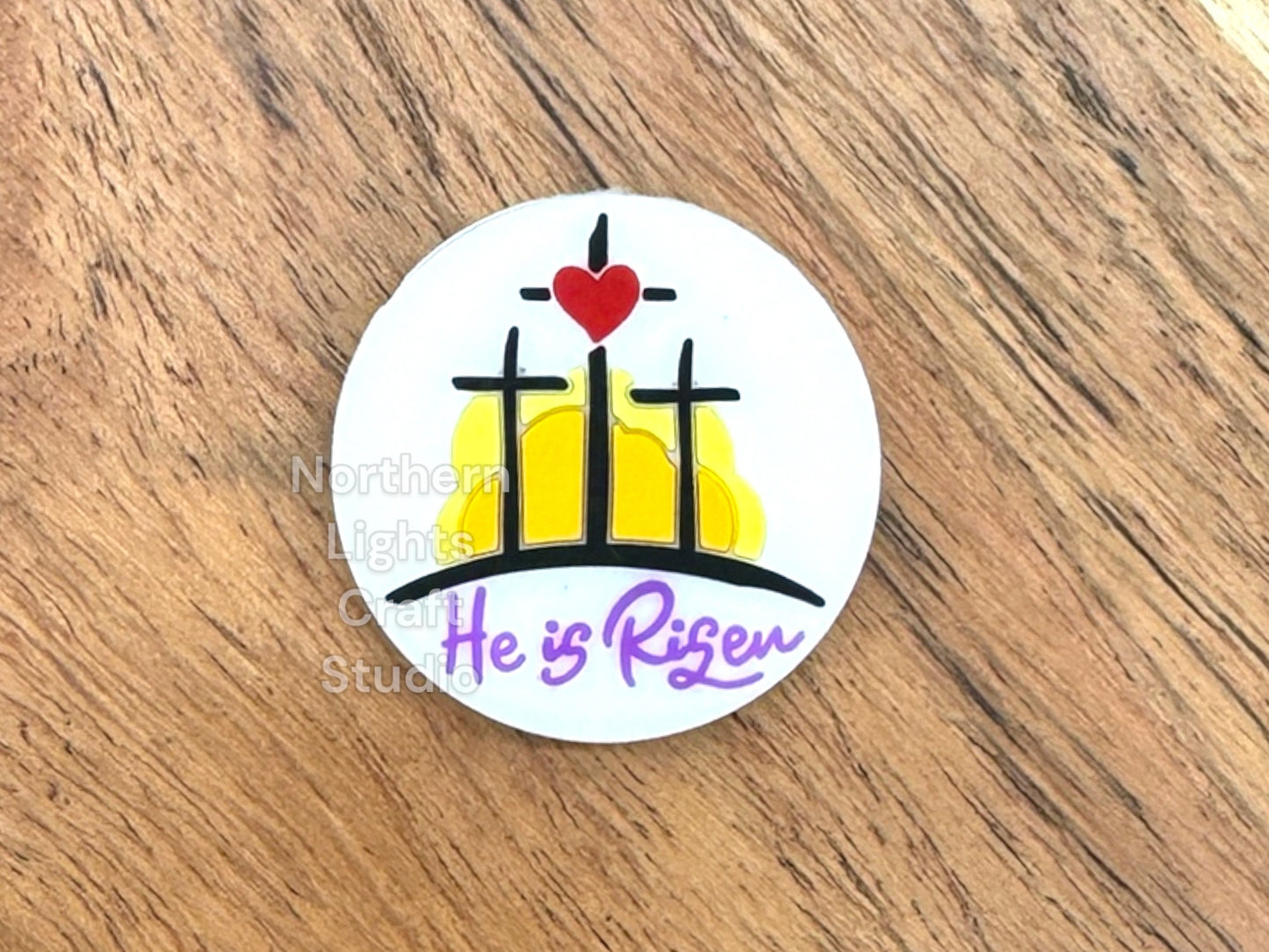 He Is Risen Focal Bead, Easter Focal, Faith Bead, Religious Focal