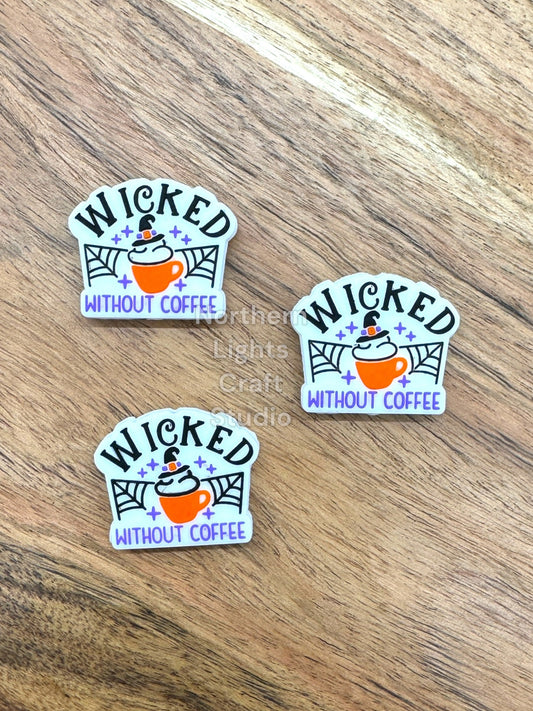 Wicked Without Coffee Focal Bead, Halloween Focal, Spooky Focal, Coffee Focal