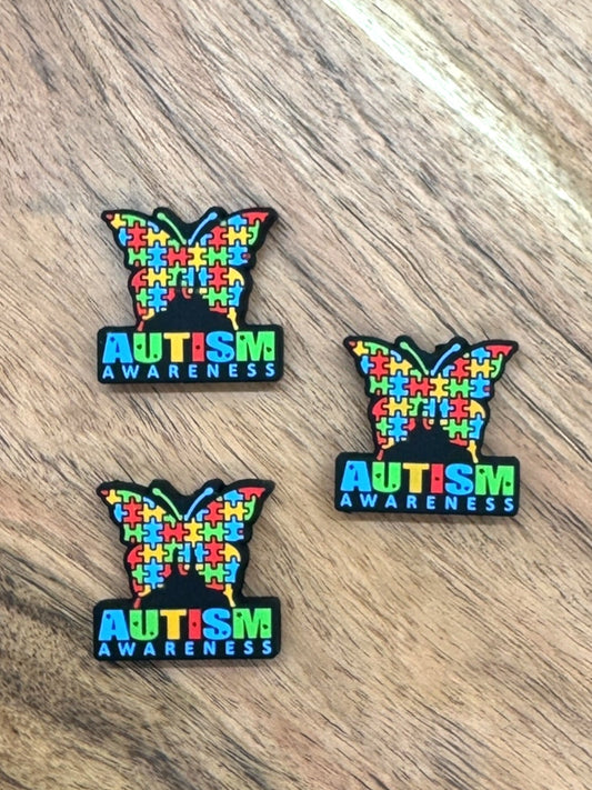 Autism Awareness Butterfly Focal, Autism Awareness Puzzle Bead